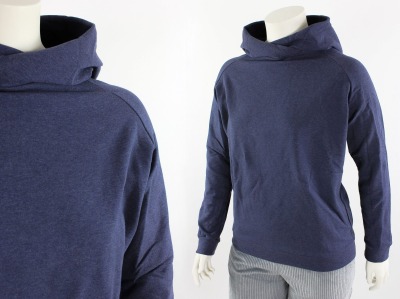 Oversize Hoodie dunkelblau meliert