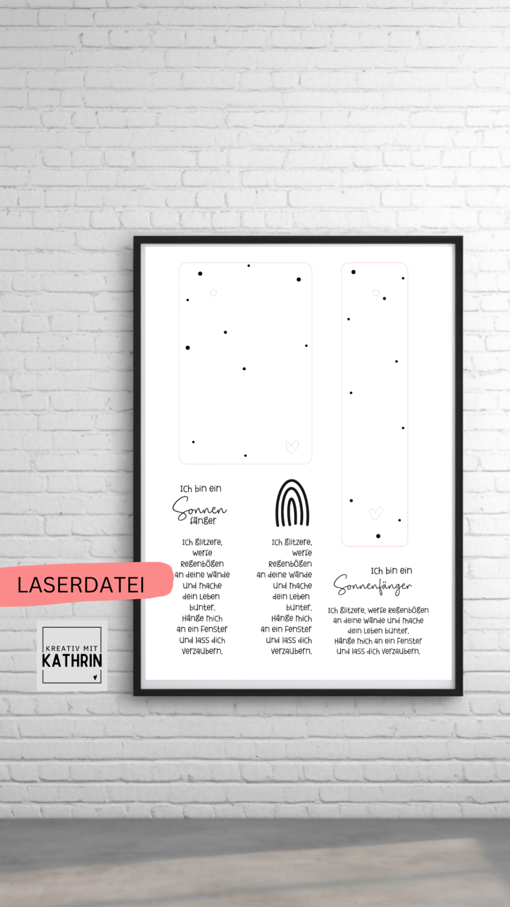 Sonnenfänger Text Karte Laserdatei