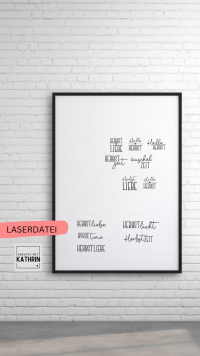 Herbstliebe Geschenkanhänger Laserdatei