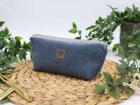 Federmäppchen Cord denimblau Federtasche Erwachsene