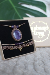 Geschenk Set Lepidolith&amp;Amethyst 3