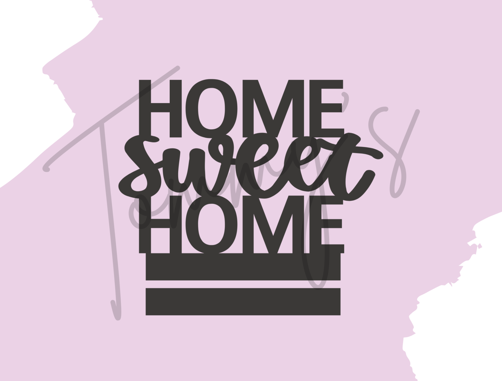 Home sweet Home | Laser- und Plotterdatei in PNG, SVG und DXF | Tommys Molds Design für Einschieber