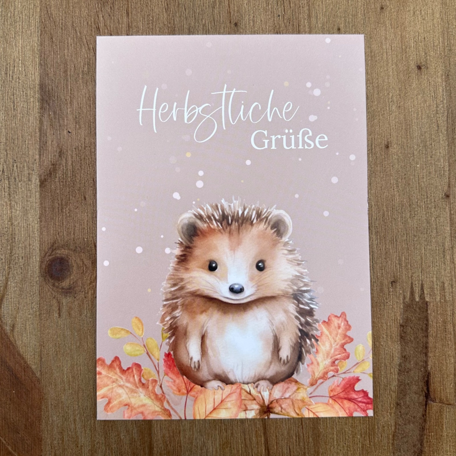 Postkarte - Herbstliche Grüße - Igel 3