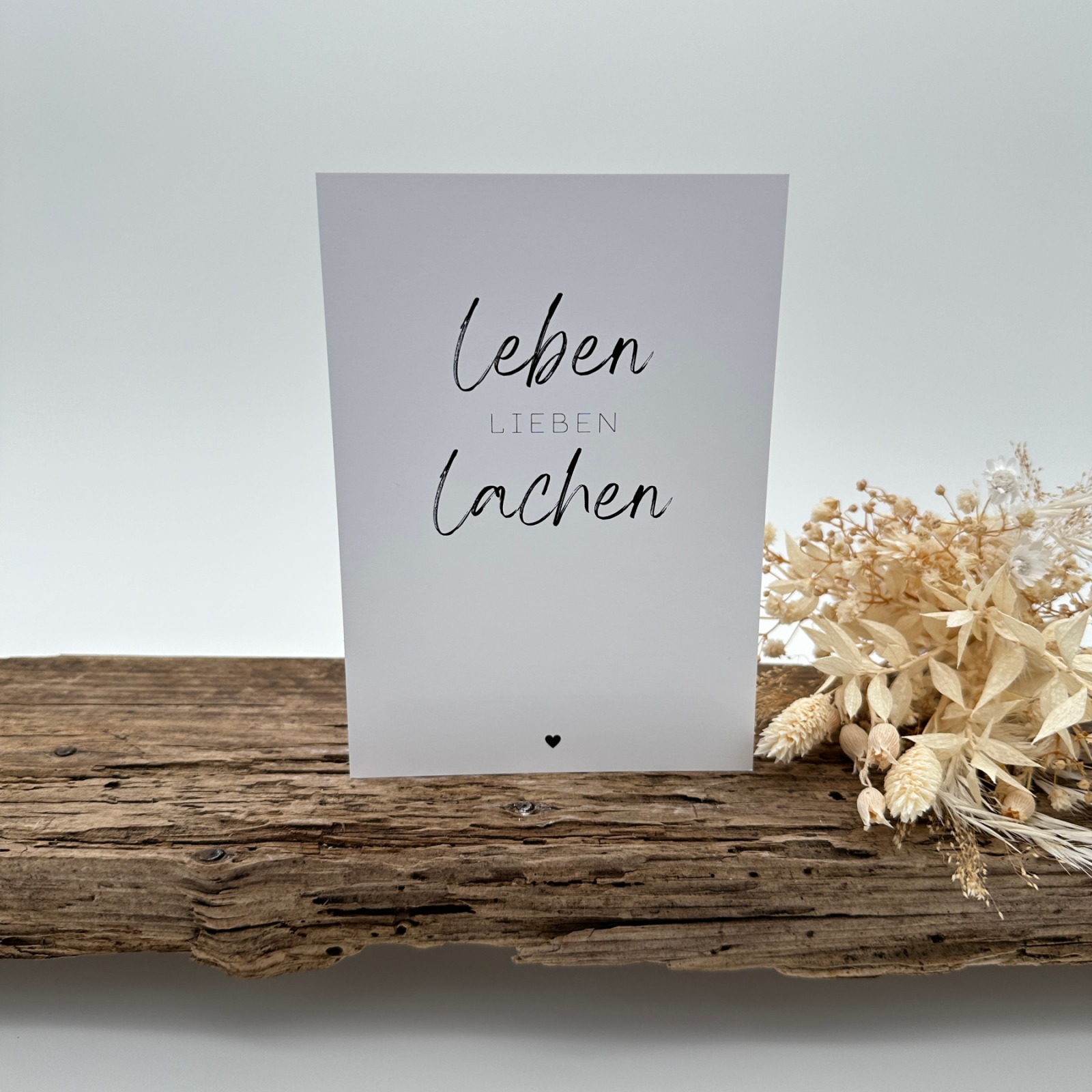 Postkarte - leben lieben lachen 4