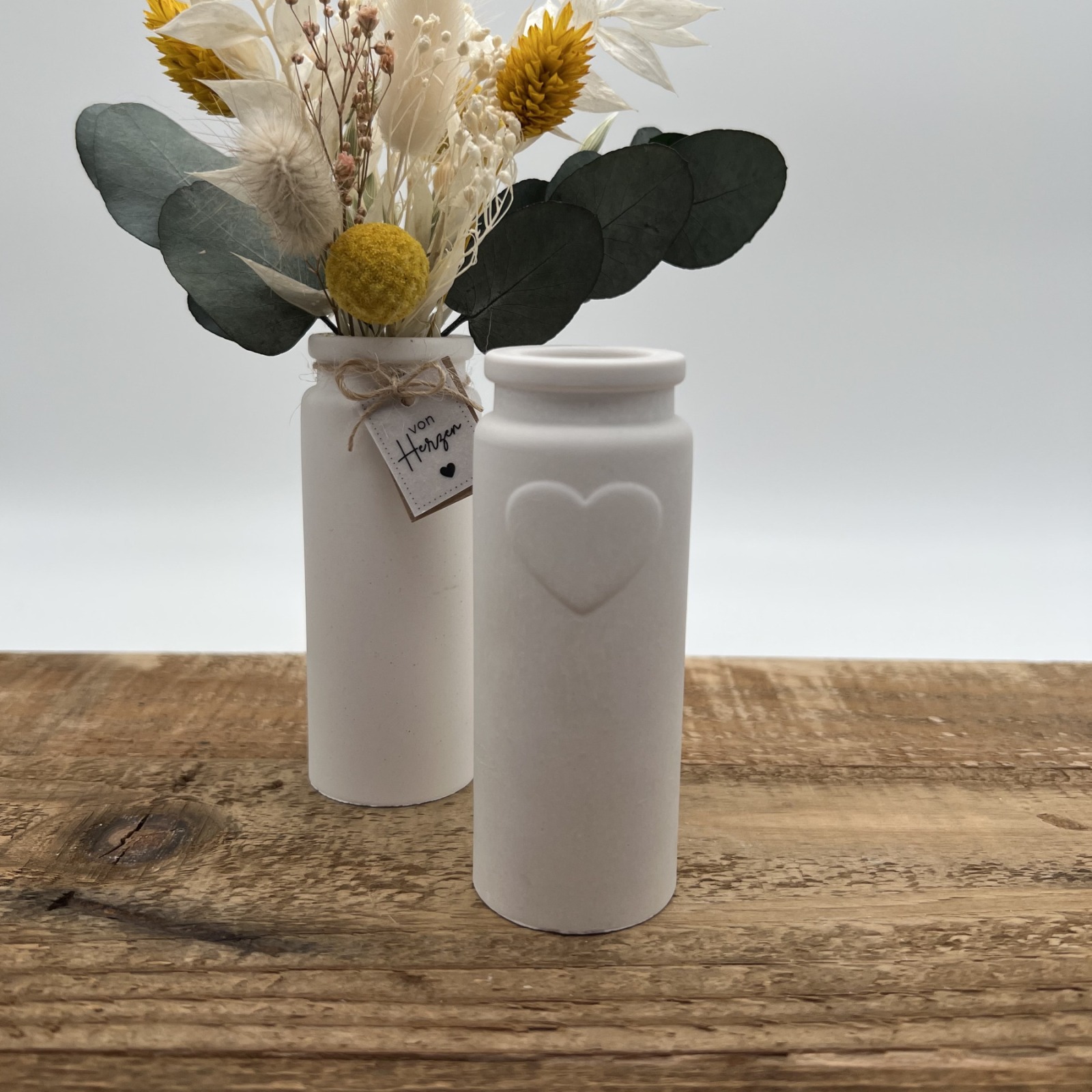 Silikonform Herzväschen Vase Stabkerzenhalter