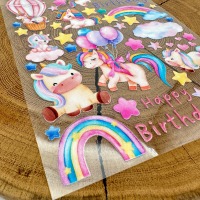 Rub-On Sticker A5 Bogen Happy Birthday Edition 2