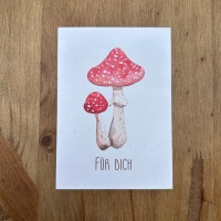 Postkarte - FÜR DICH - Pilz 3