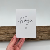 Postkarte - von Herzen weiß 4