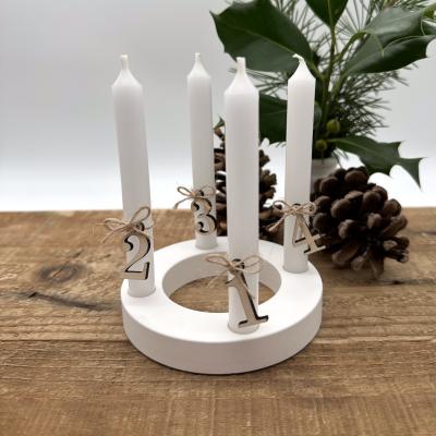 Silikonform Mini Adventskranz 10cm Durchmesser für Baumkerzen