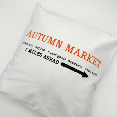 Kissenbezug in der Größe 40x40, Autumn Market , individuell - Kissenhülle Herbst | Farmhouse
