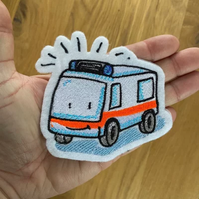 Patch Motiv Krankenwagen - inkl. Bügelvlies