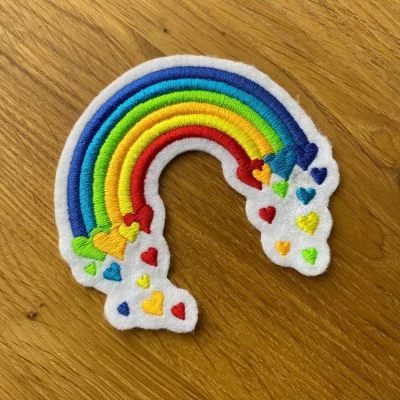 Patch Motiv Regenbogen - inkl. Bügelvlies