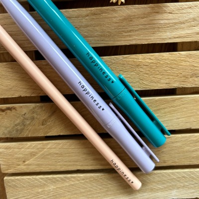 Kugelschreiber und Bleistift happiness - Zum Verschenken oder selbst behalten