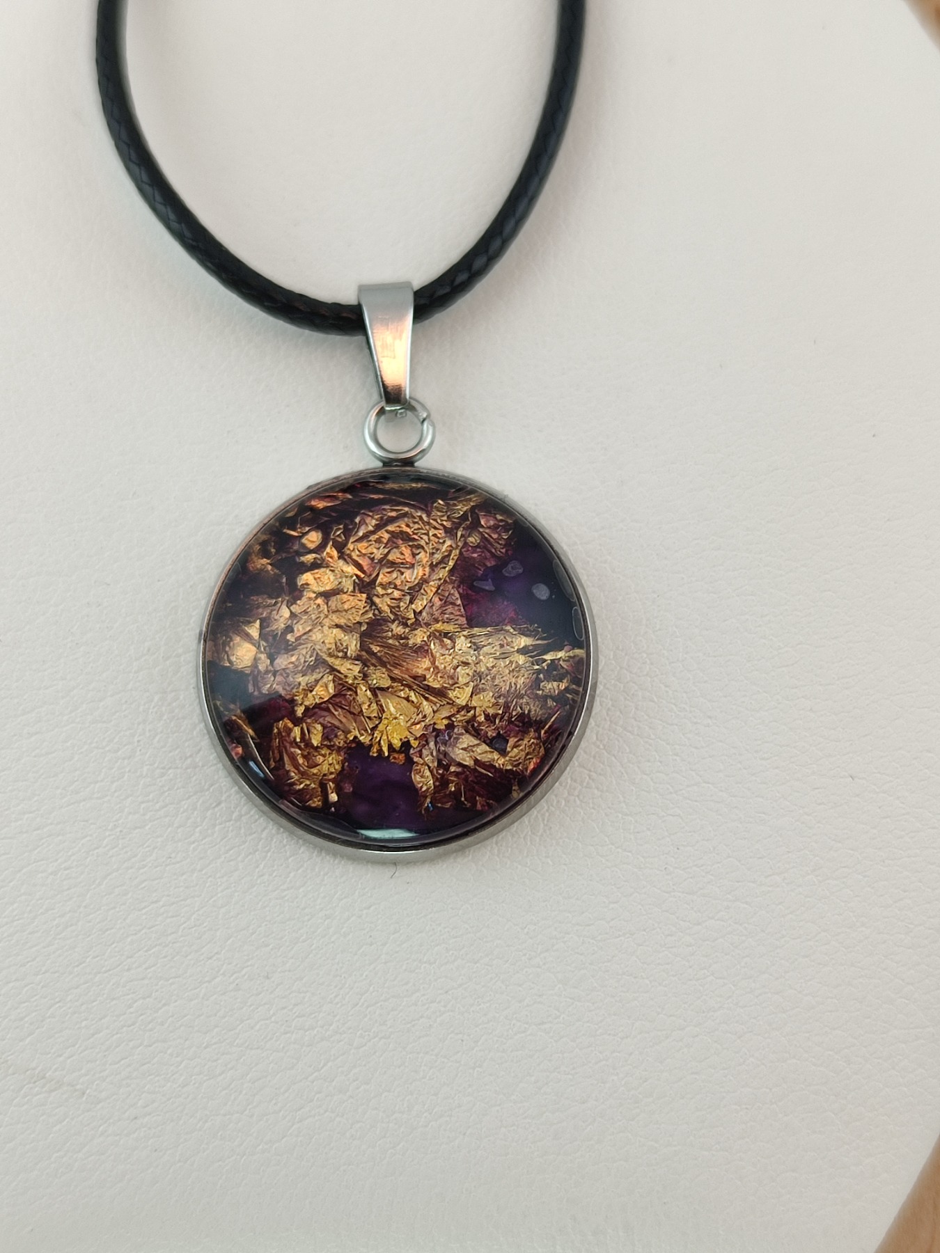 Cabochon Kette Lila Planet 3