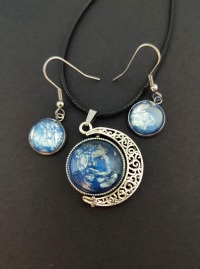 Cabochon Set blue moon 3