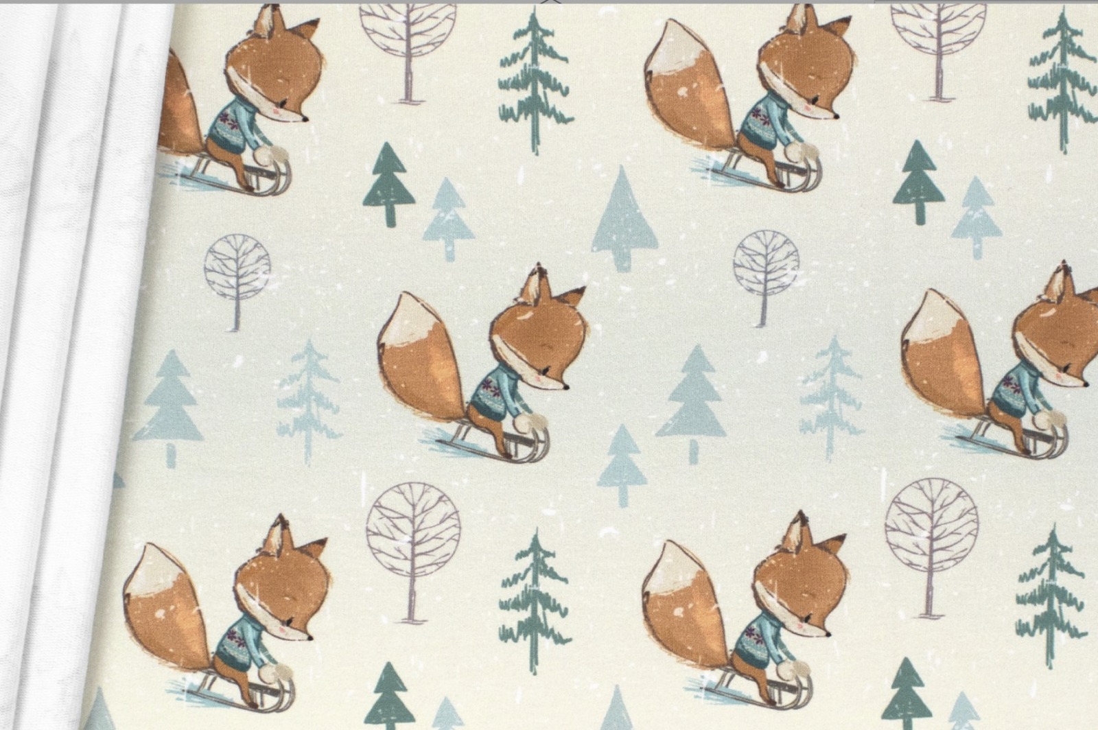 French Terry Snowy Winter Collection - Fox BioBunt