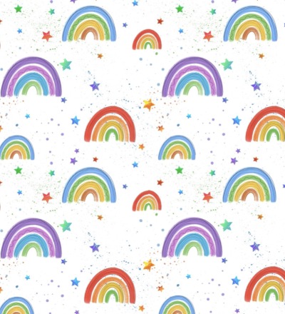 BIO French Terry GOTS We are one world Rainbow - VORBESTELLUNG