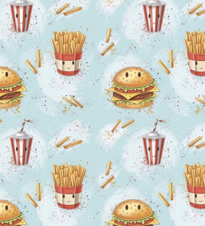 BIO French Terry GOTS Fries and Burger - VORBESTELLUNG