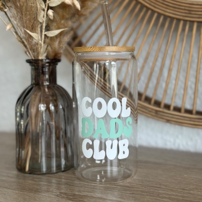 Glascup Cool Dads Club - Fancy Glascup für alle coolen Papas / Geschenkidee zum Vatertag