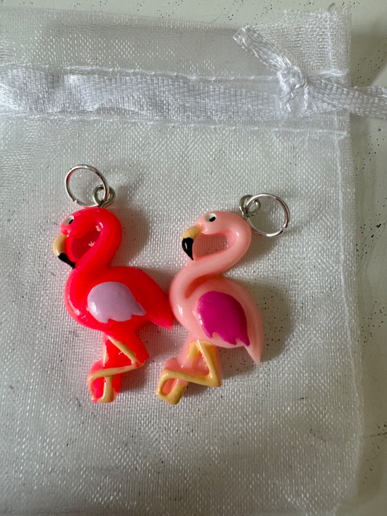 2 Maschenmarkierer Flamingo