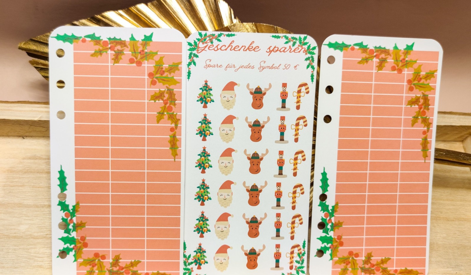 Sparchallenge Geschenke sparen, Weihnachten, verschiedene Beträge, passend für Budget Binder A6