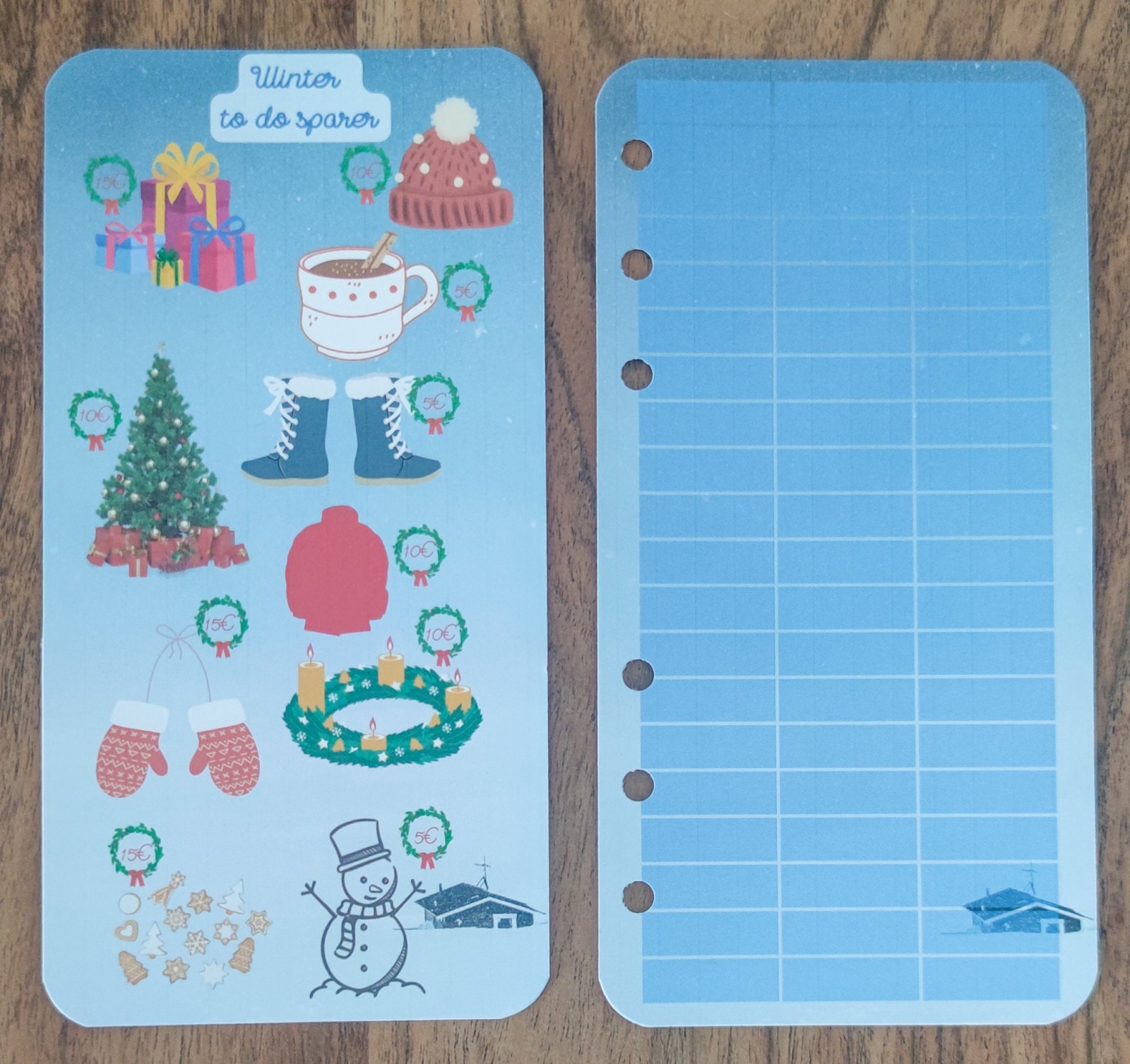 Winter to do sparer Sparchallenge A6 oder A7 für Budget Binder, Sparchallenge, Umschlagmethode,