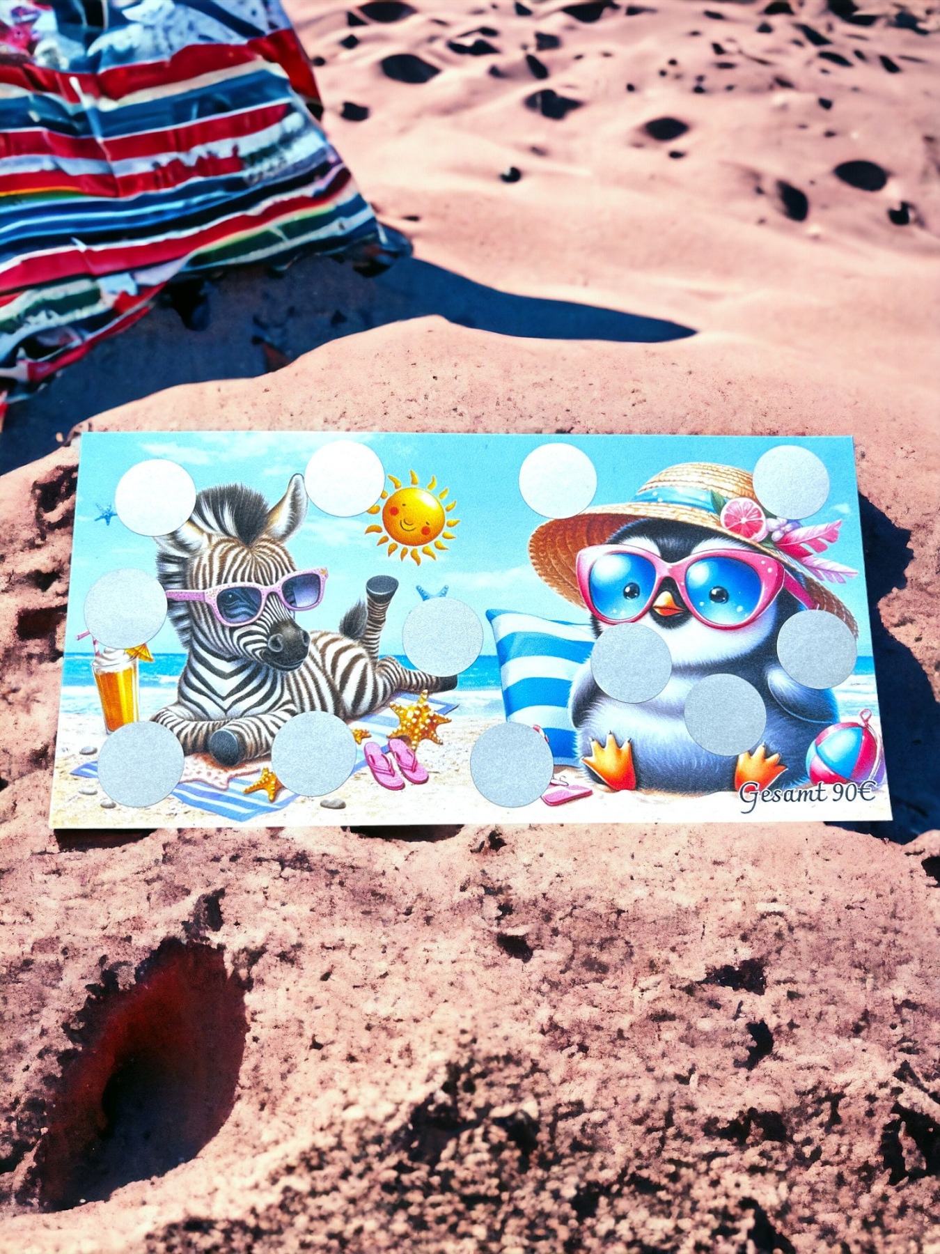 Tierische Sommer Rubbelchallenge in A6 für deinen Budget Binder