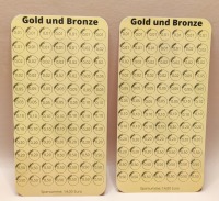 Sparchallenge, Kleingeld Challenge, Gold und Bronze, passend für Budget Binder A6, Umschlagmethode,