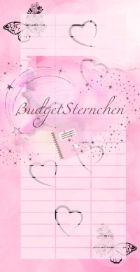 Valentinstag Sparspiel, Challenge passend für Budget Binder A6 oder A7 2