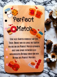 Perfect Match ,Memory, Sparspiel, Sparchallenge, Budget, Challenge, Spiel, Umschlagmethode,