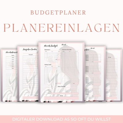 Budgetbuch Kaffee, Budget Planer Einlagen in A5 Größe, Monatsplaner, perfekt für die Umschlagmeth