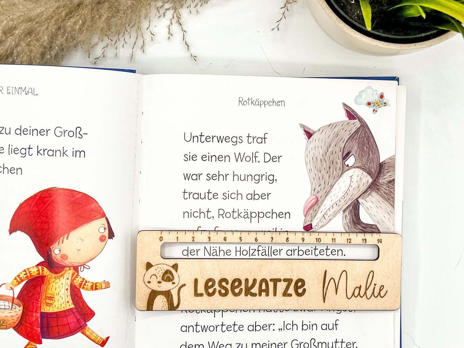 Lesehilfe Holz für Kinder personalisiert - HimbeerBande 7