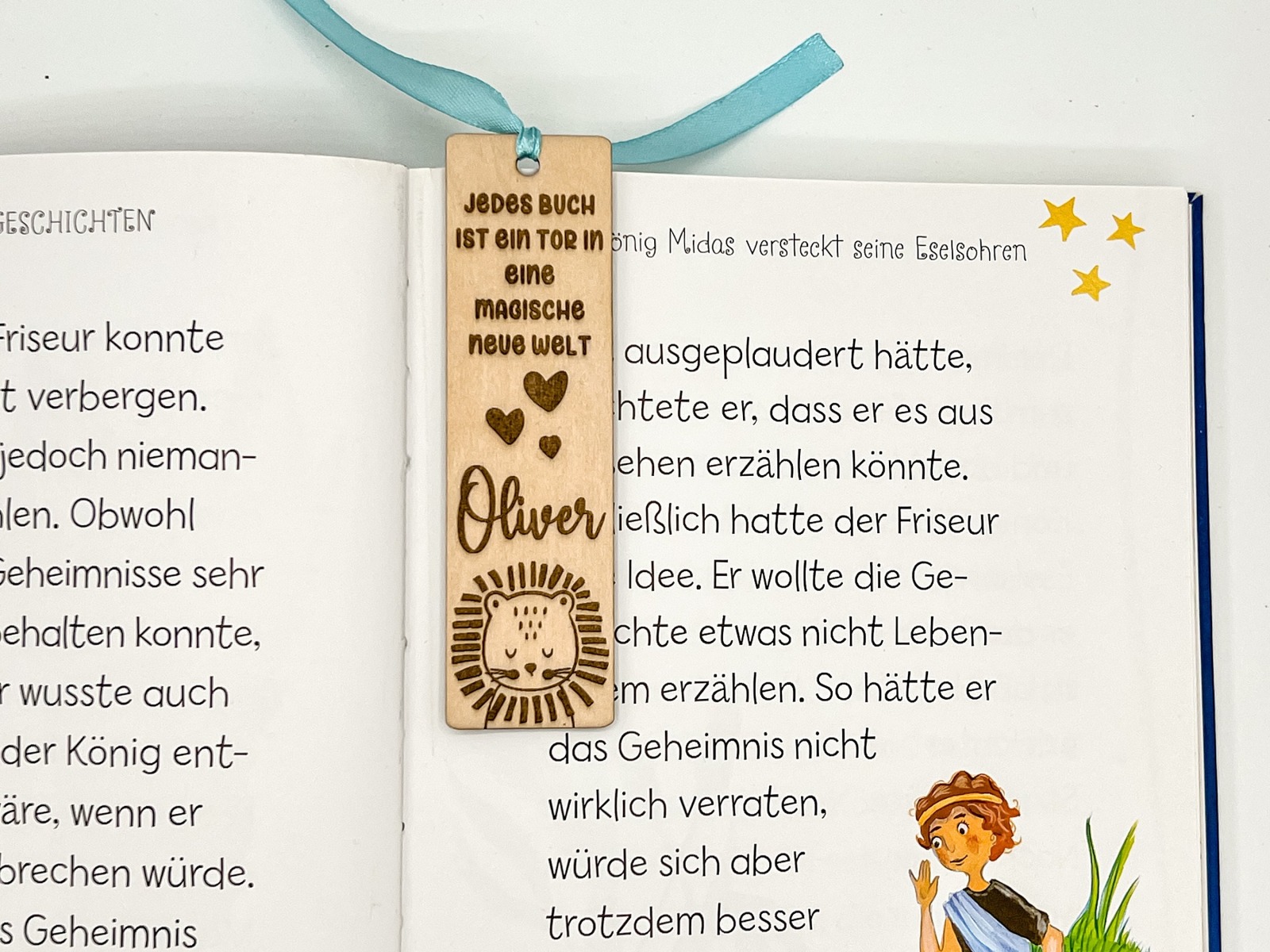 Kinder Holz Lesezeichen personalisiert | BlaubeerBande | 7