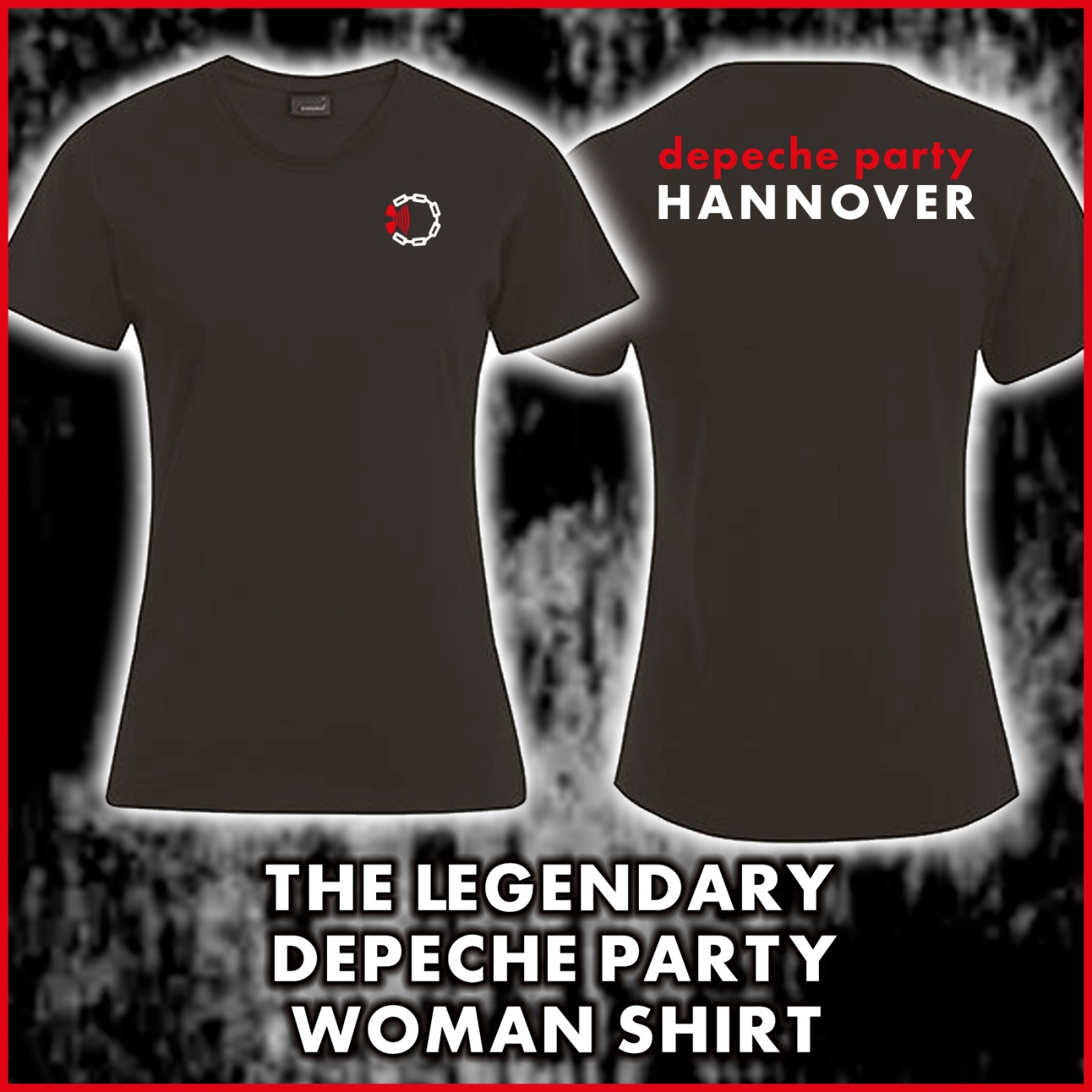 exklusives Depeche Party Hannover - Ladies Premium Organic T-Shirt- Black - Front/Back-Print -