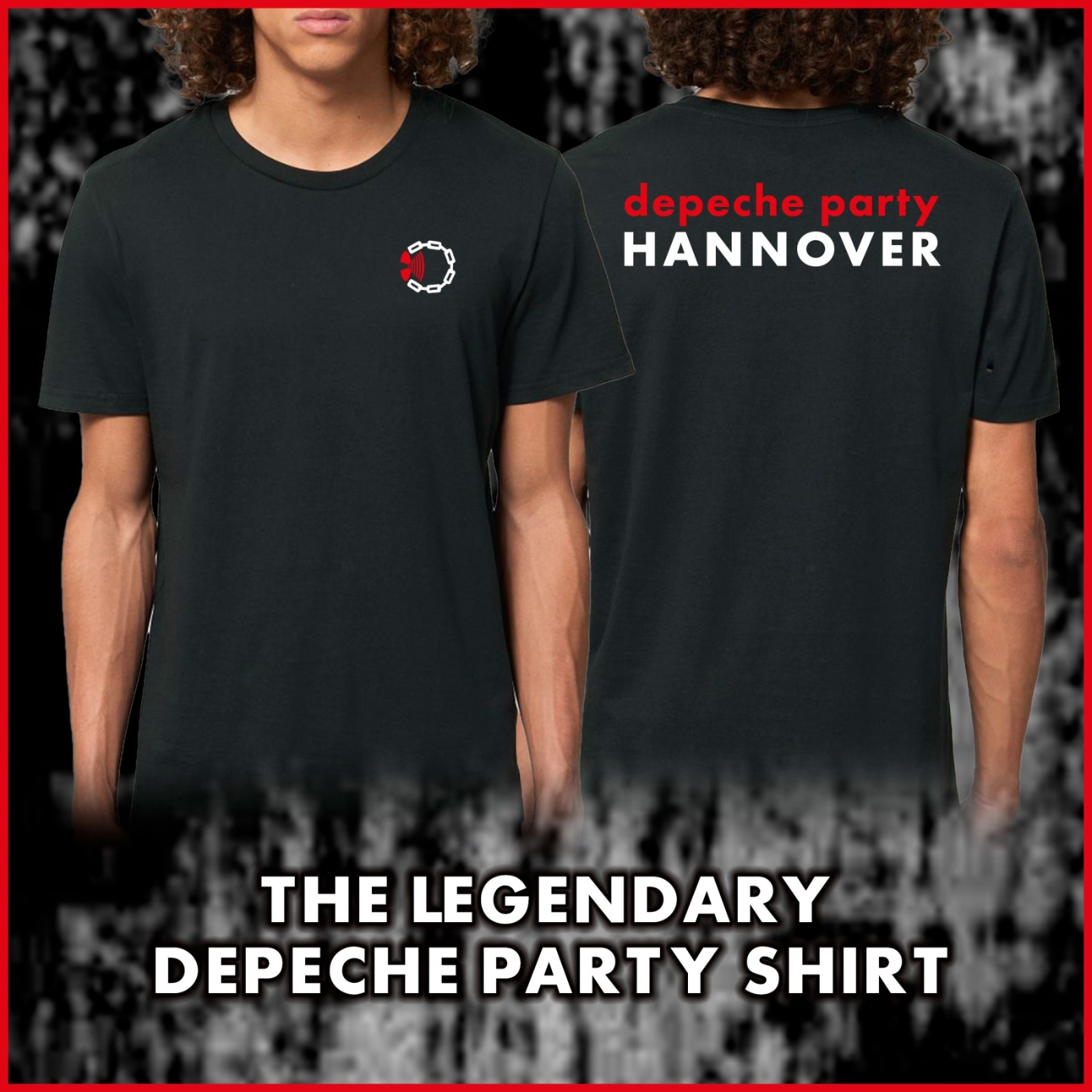 exklusives Depeche Party Hannover - Premium Organic T-Shirt- Black - Front/Back-Print -