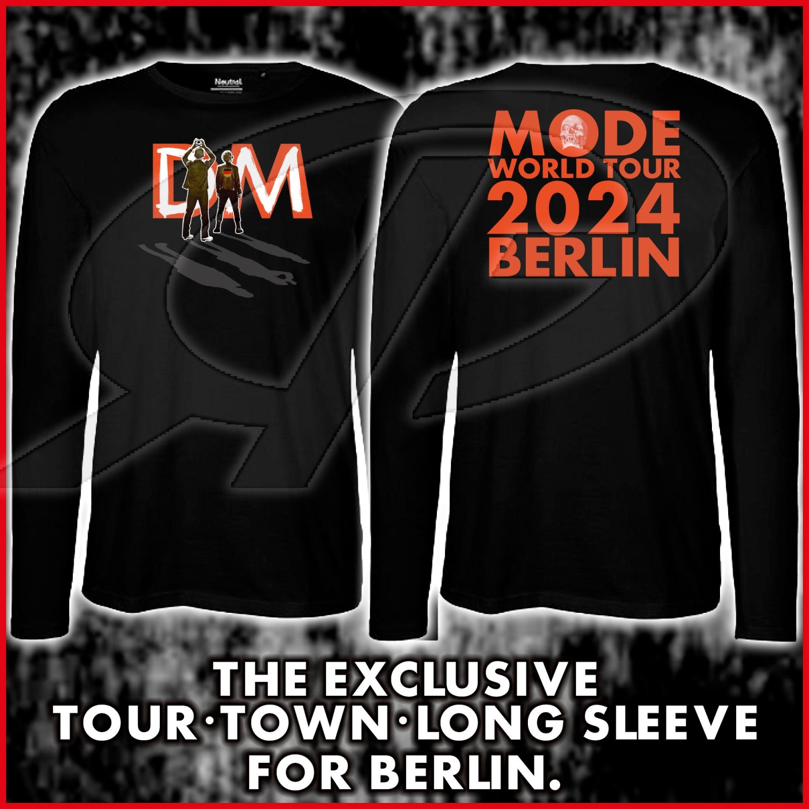 exklusives DEPECHE MODE Memento Mori World In My Tour 2024 No. 2 - Cotton Long Sleeve - Black -