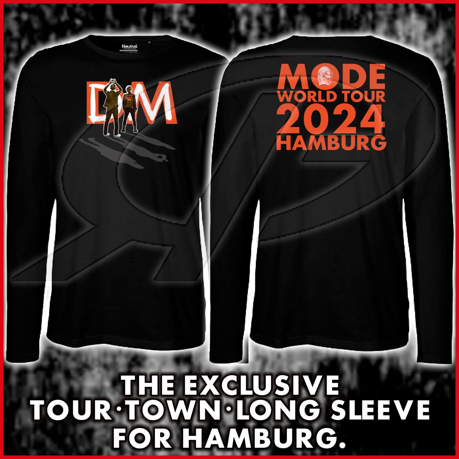 exklusives DEPECHE MODE Memento Mori World In My Tour 2024 No. 2 - Cotton Long Sleeve - Black -