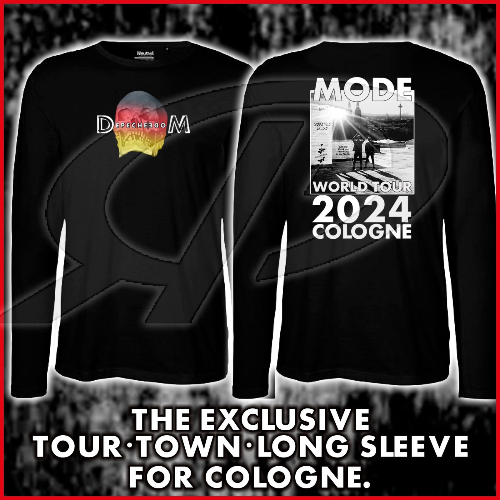 exklusives DEPECHE MODE Memento Mori World In My Tour 2024 No. 1 - Cotton Long Sleeve - Black -