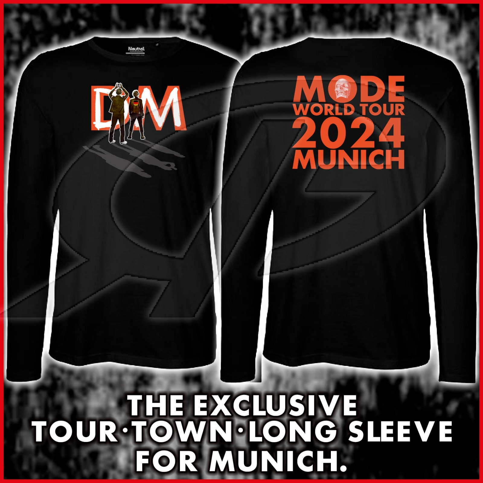 exklusives DEPECHE MODE Memento Mori World In My Tour 2024 No. 2 - Cotton Long Sleeve - Black -