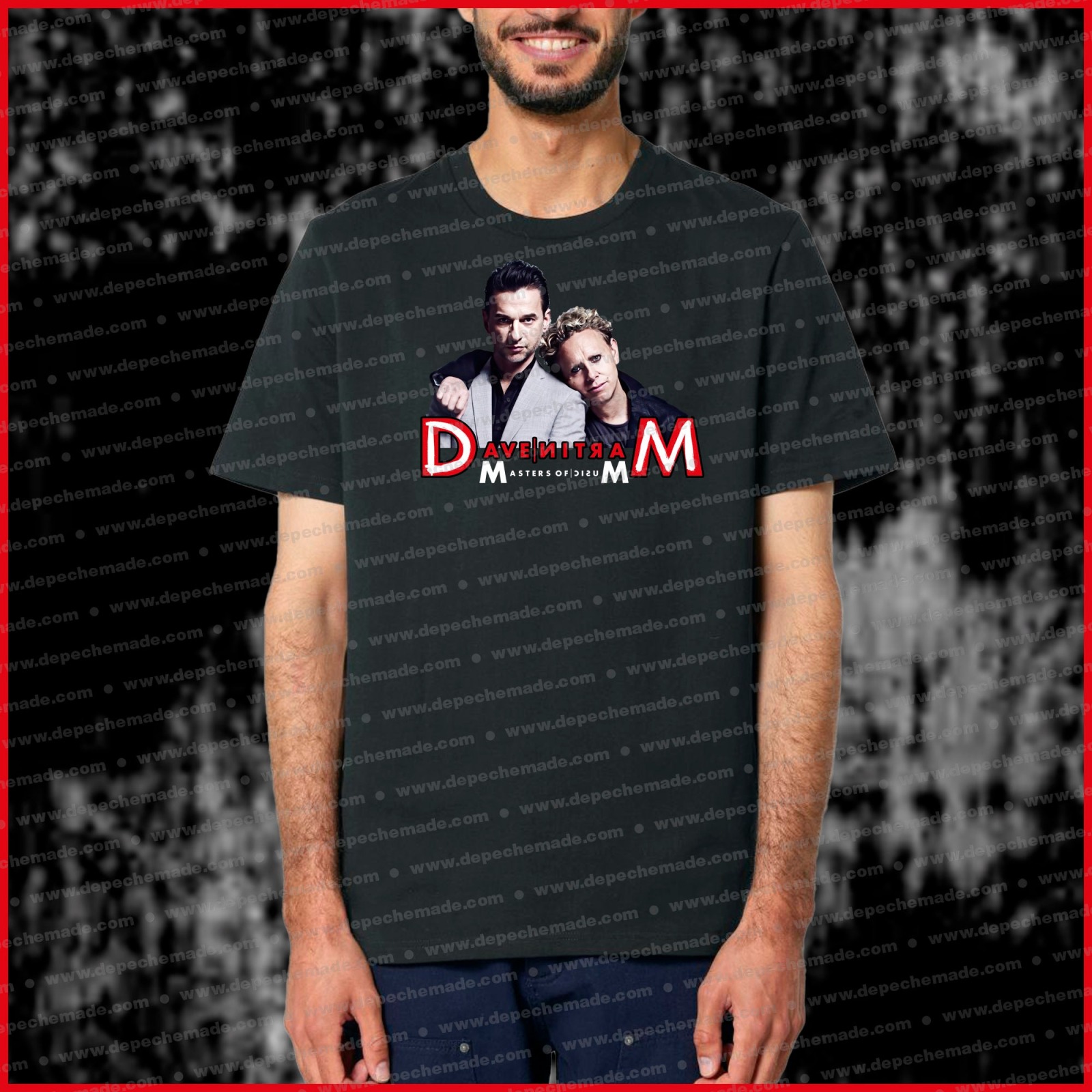 exklusives DEPECHE MODE - Premium Organic Shirt - Dave | Martin - Masters Of Music - Black