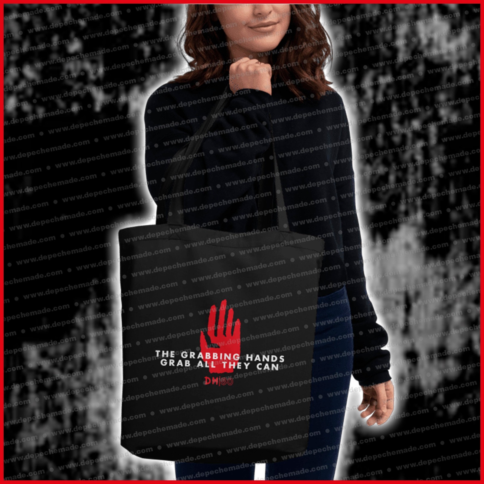 exklusive DEPECHE MODE - Organic Shopping Bag - Everything Counts Nr. 2 - Schwarz - Front Print