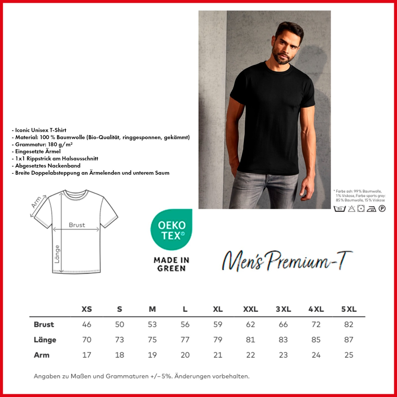 exklusives Depeche Party Hannover - Premium Organic T-Shirt- Black - Front/Back-Print - 2