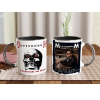 exklusiver DEPECHE MODE - Kaffeebecher - Depeche Mug - Keramik - weiss/schwarz