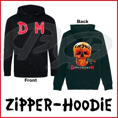 exklusiver DEPECHE MODE Enjoy Skull - Organic Zipper - Black - Front/Back Print