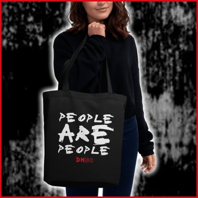 exklusive DEPECHE MODE - Organic Shopping Bag - People Are People - Schwarz - Front Print