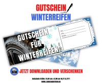 Gutschein für Winterreifen Vorlage zum Ausdrucken &amp; Verschenken