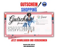 Shopping Gutschein Vorlage zum Ausdrucken &amp; Verschenken