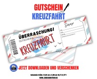 Kreuzfahrt Gutschein Vorlage zum Ausdrucken &amp; Verschenken