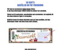 Gutschein für den Baumarkt Vorlage zum Ausdrucken &amp; Verschenken 3