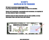 Gutschein zur Hochzeit Vorlage zum Ausdrucken &amp; Verschenken 3